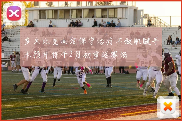 多夫比克决定保守治疗不做肌腱手术预计将于2月初重返赛场
